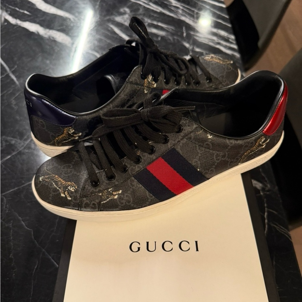 Gucci Ace GG Supreme Tiger sneakers men’s 8